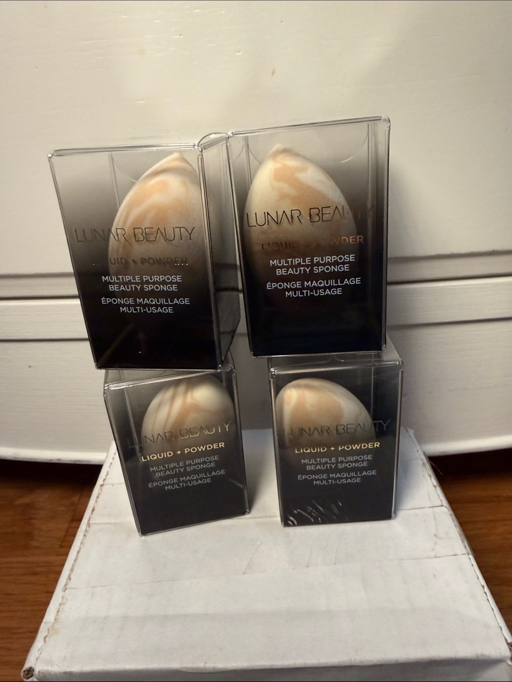 Lunar Beauty Liquid + Powder Multiple Purpose Beauty Sponge - set of 4 NIB